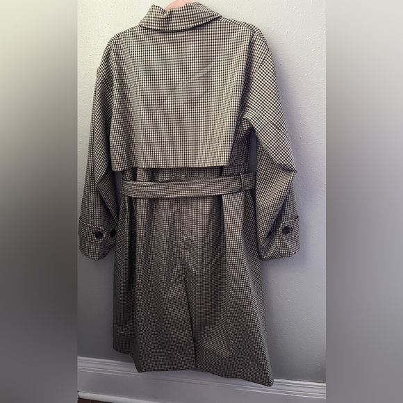 BARBOUR Somerland Belted Checked Cotton-blend Trench Coat Size 10 New - Picture 8 of 16